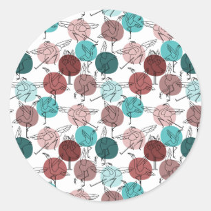 Sticker Rond Yoga pose motif Yoga sans couture motif 41
