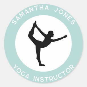 Sticker Rond Yoga studio professeur danseur pose entreprise mod