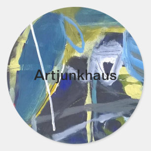 Sticker Rond Yoni Whip-Stick Abstrait Jeff Hankamer Artjunkhaus