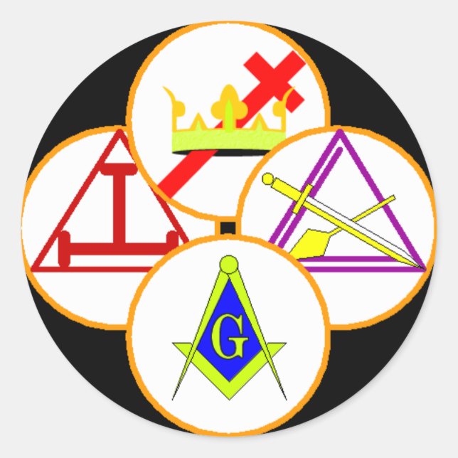 Sticker Rond York Rite Mason (Devant)