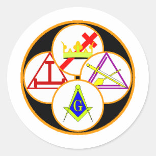 Sticker Rond York Rite Mason