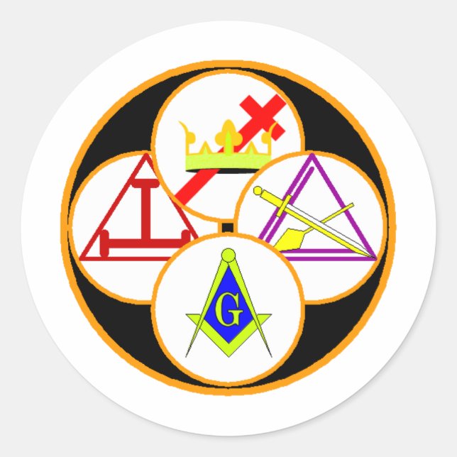 Sticker Rond York Rite Mason (Devant)