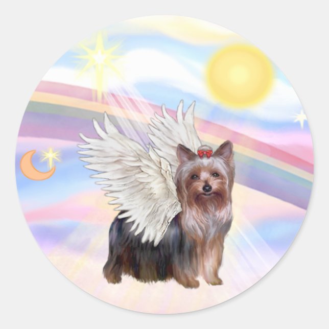 Sticker Rond Yorkshire Terrier (Devant)