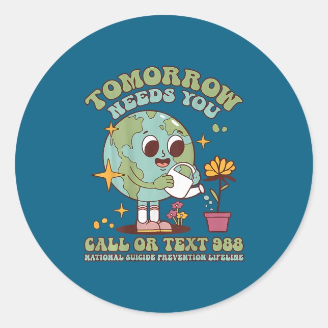 Sticker Rond You Suicide Awareness Mental Health S  (Devant)