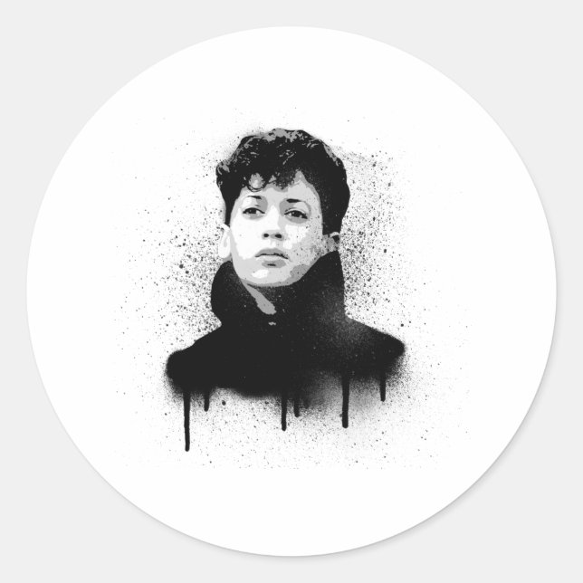 Sticker Rond Young Kamala Harris Graffiti Art (Devant)