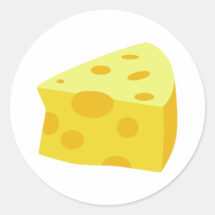 Sticker Rond Yummy Food - fromage