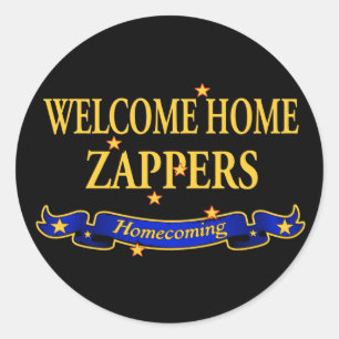 Sticker Rond Zappers à la maison bienvenu
