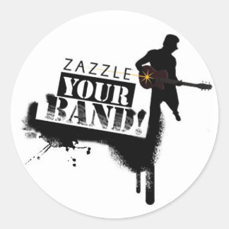Sticker Rond Zazzle votre groupe