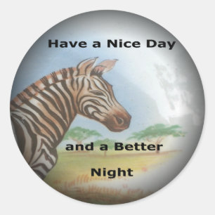 Sticker Rond Zebra Portrait, Amboseli : l'Esprit de la Savanna