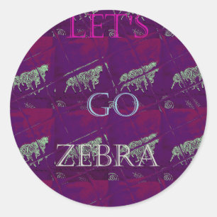 Sticker Rond Zebra Print Décor : Un design amusant