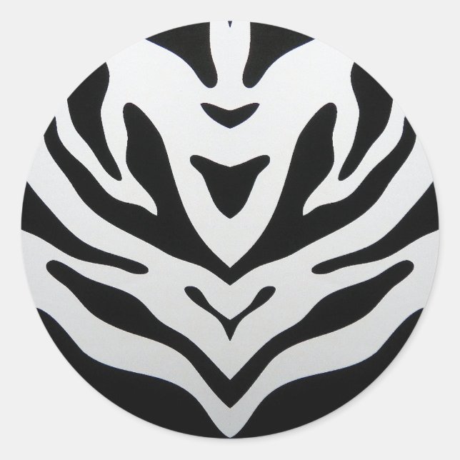 STICKER ROND ZEBRA STRIPES ABSTRAITES (Devant)