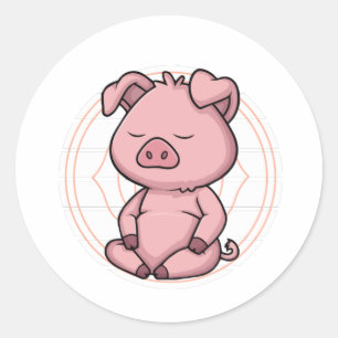 Sticker Rond Zen Yoga Mindfult