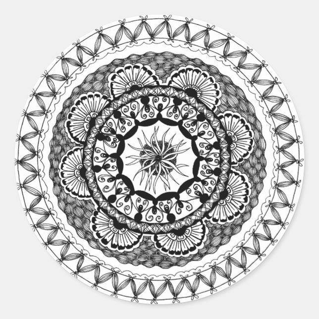 Sticker rond Zendala "Ona" (Devant)