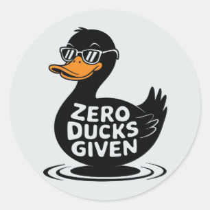 Sticker Rond Zéro Canards Donné - Drôle Cool Conception de Cana