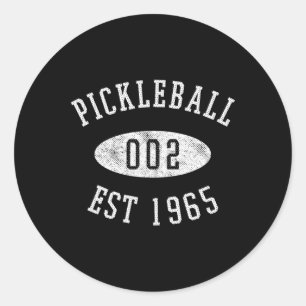 Sticker Rond Zéro Zéro Deux Pickleball Drôle