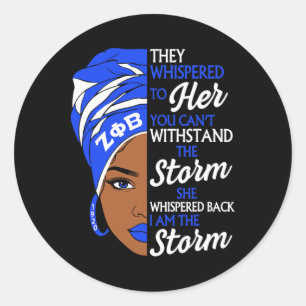 Sticker Rond Zeta Phi Beta Sororité Fierté des femmes noires Mé