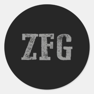 Sticker Rond Zfg Zéro F Cks Gras Donné