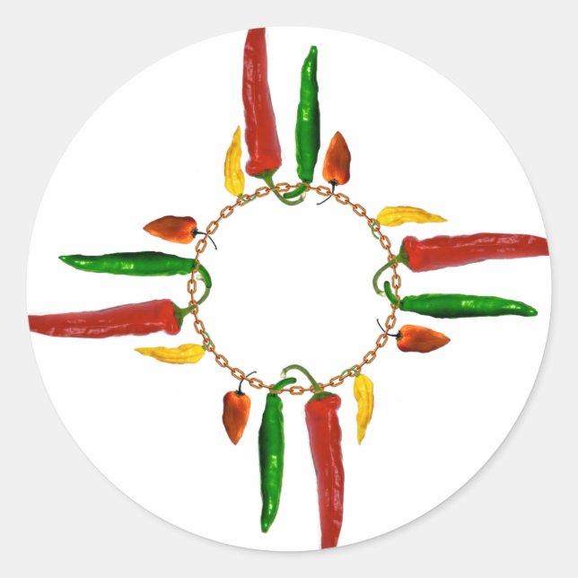 Sticker Rond Zia du Chili (Devant)