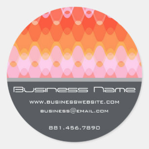 Sticker Rond Zig Zag, Super rose, Waves Chevron Motif