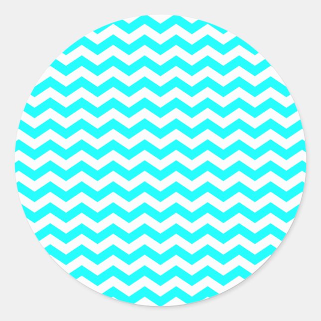 Sticker Rond Zig Zags Blancs (Devant)