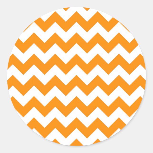 Sticker Rond Zigzag orange foncé (Devant)