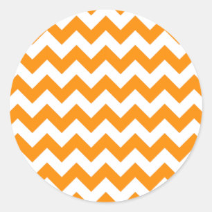 Sticker Rond Zigzag orange foncé
