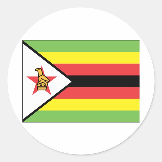 Sticker Rond Zimbabwe (Devant)