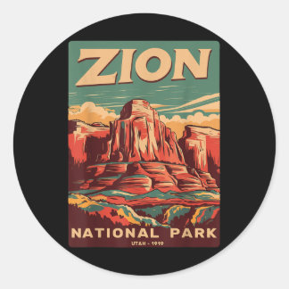 Sticker Rond Zion National Park Utah Angels Landing Randonnée V