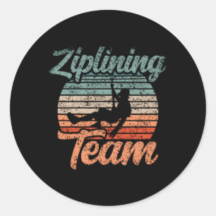 Sticker Rond Ziplining Team Hobby Zipline Sports