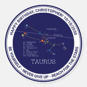Sticker Rond Zodiaque Taurus