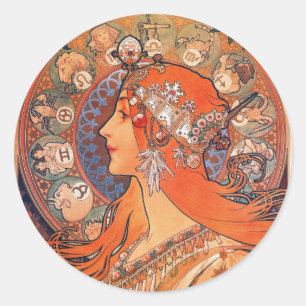 Sticker Rond Zodiaque Woman