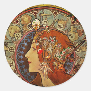 Sticker Rond Zodiaque Woman