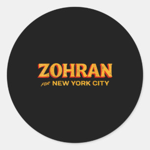 Sticker Rond Zohran Mamdani Pour Maire De Nyc Drôle Cool Tendan