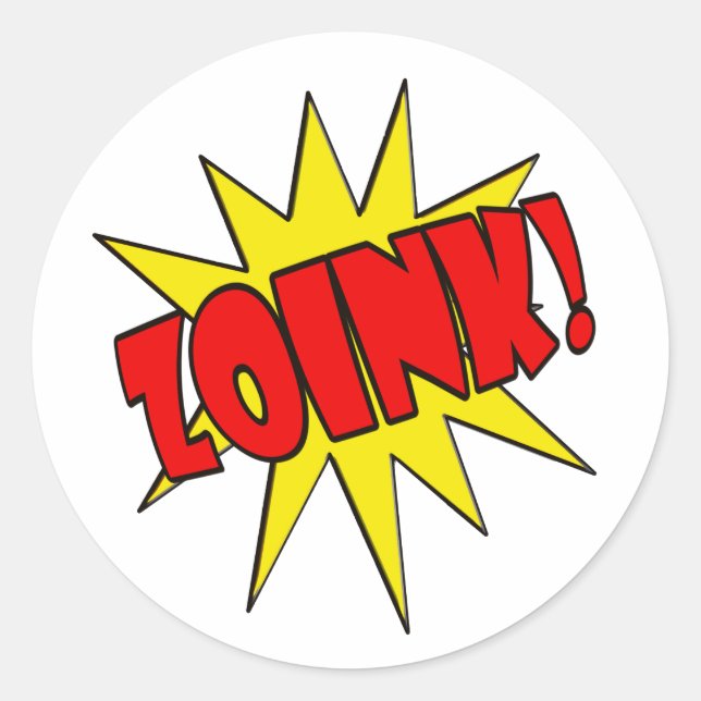 Sticker Rond Zoink ! Carton SFX (Devant)