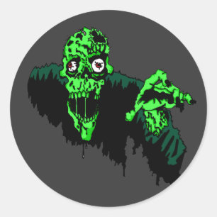 Sticker Rond Zombi