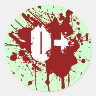 Sticker Rond Zombi positif de vampire de donation de groupe