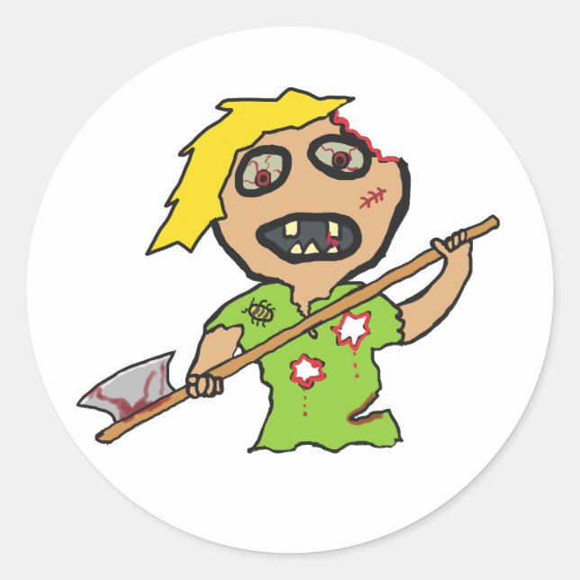 Sticker Rond Zombie (Devant)