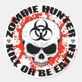 Sticker Rond Zombie Hunter 3