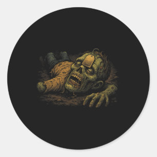 Sticker Rond Zombie Npc Teag - Drôle de thé G Gamer Mème Hallow