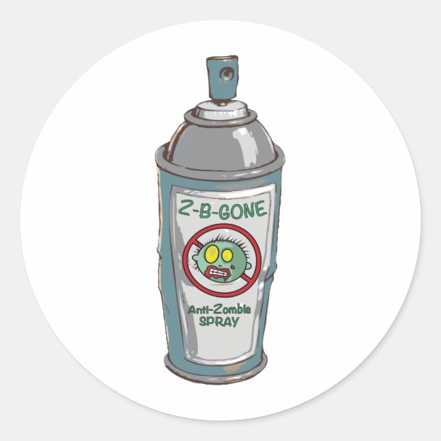 Sticker Rond Zombie peut être disparu (Devant)