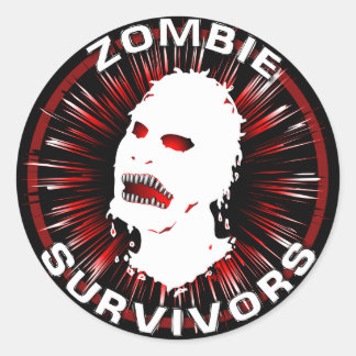 Sticker Rond Zombie Survivors Icon Flair