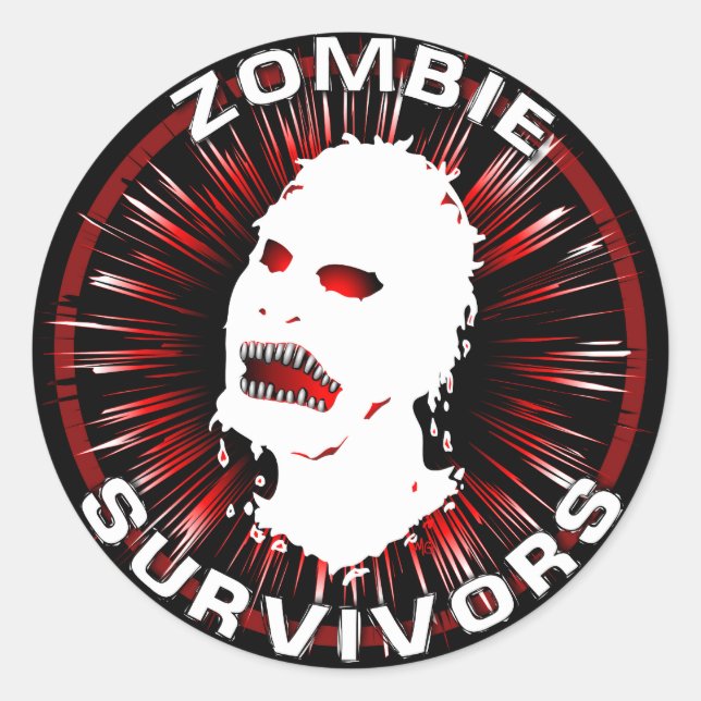 Sticker Rond Zombie Survivors Icon Flair (Devant)