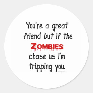 Sticker Rond Zombies