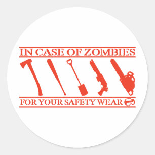 Sticker Rond Zombis
