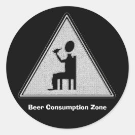 Sticker Rond Zone de consommation de bière