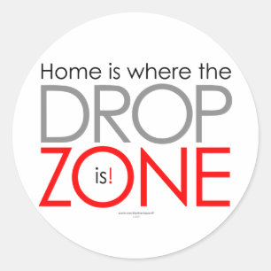 Sticker Rond Zone de largage de Skydiving