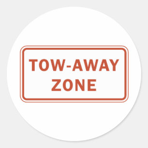 Sticker Rond Zone de remorquage