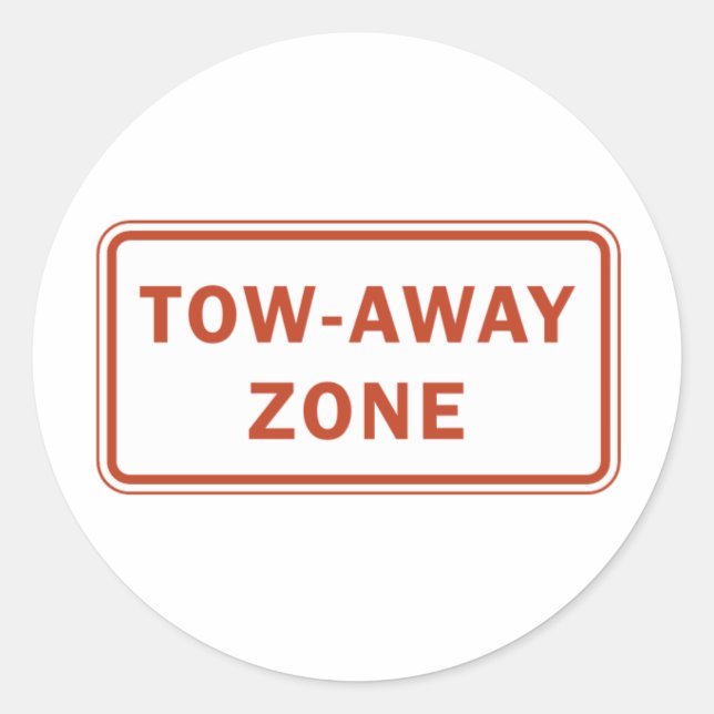 Sticker Rond Zone de remorquage (Devant)