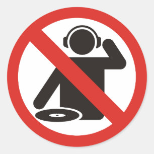 Sticker Rond Zone no-dj