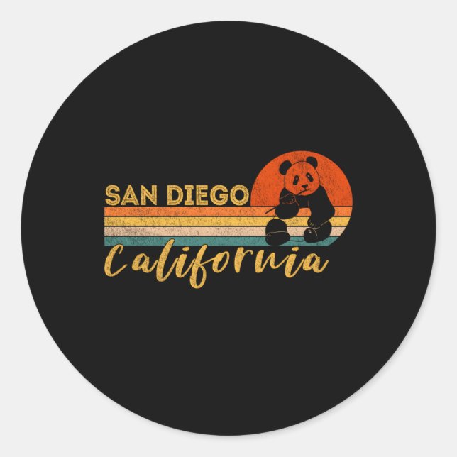 Sticker Rond Zoo San Diego Panda Californie (Devant)